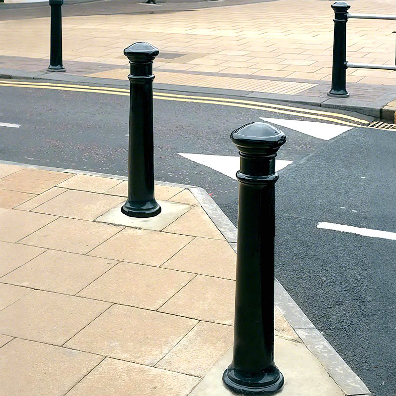 Road cast iron bollards,